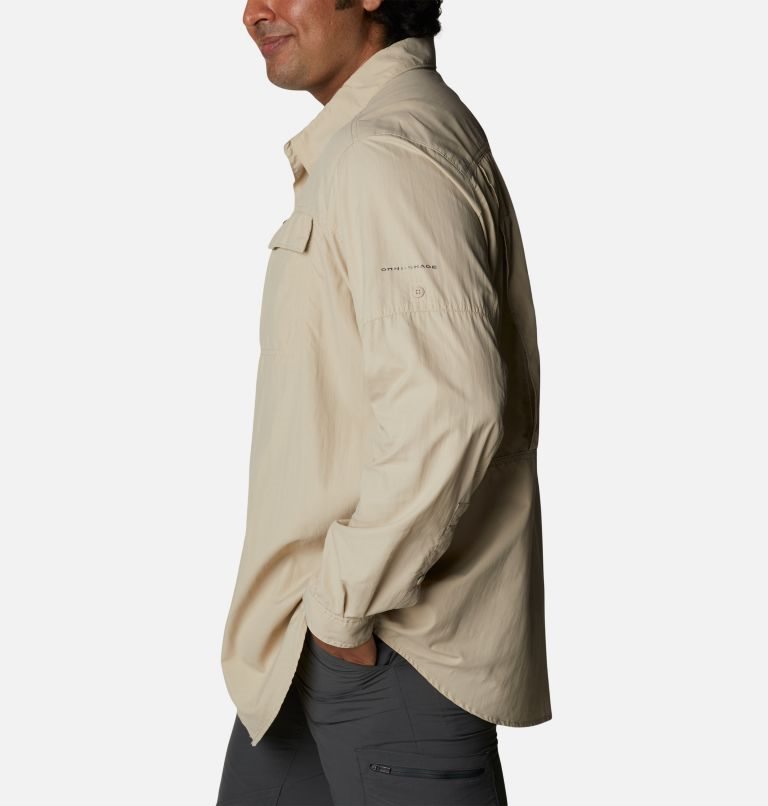 Men's Columbia Silver Ridge 2.0 Long Sleeve Shirts Khaki | Plus Size CA-A3610